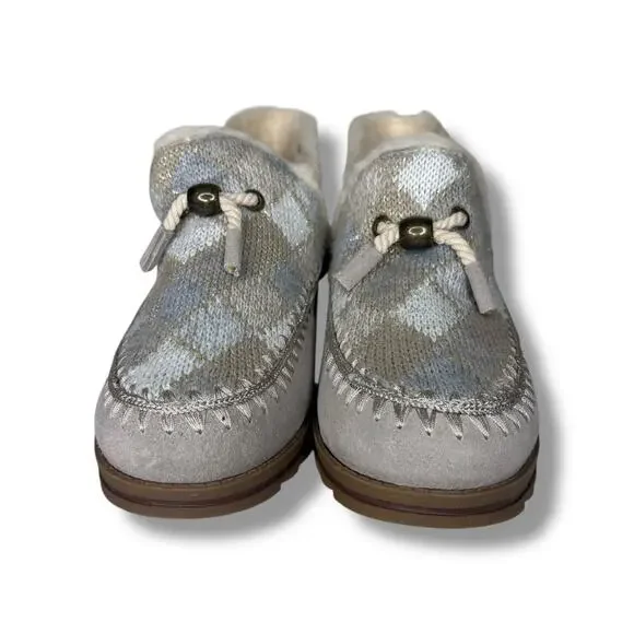 Muk Luks Size 11 Ziggy Wilshire Bootie House Shoe Beige Wool Blend Memory Foam - Picture 4 of 8